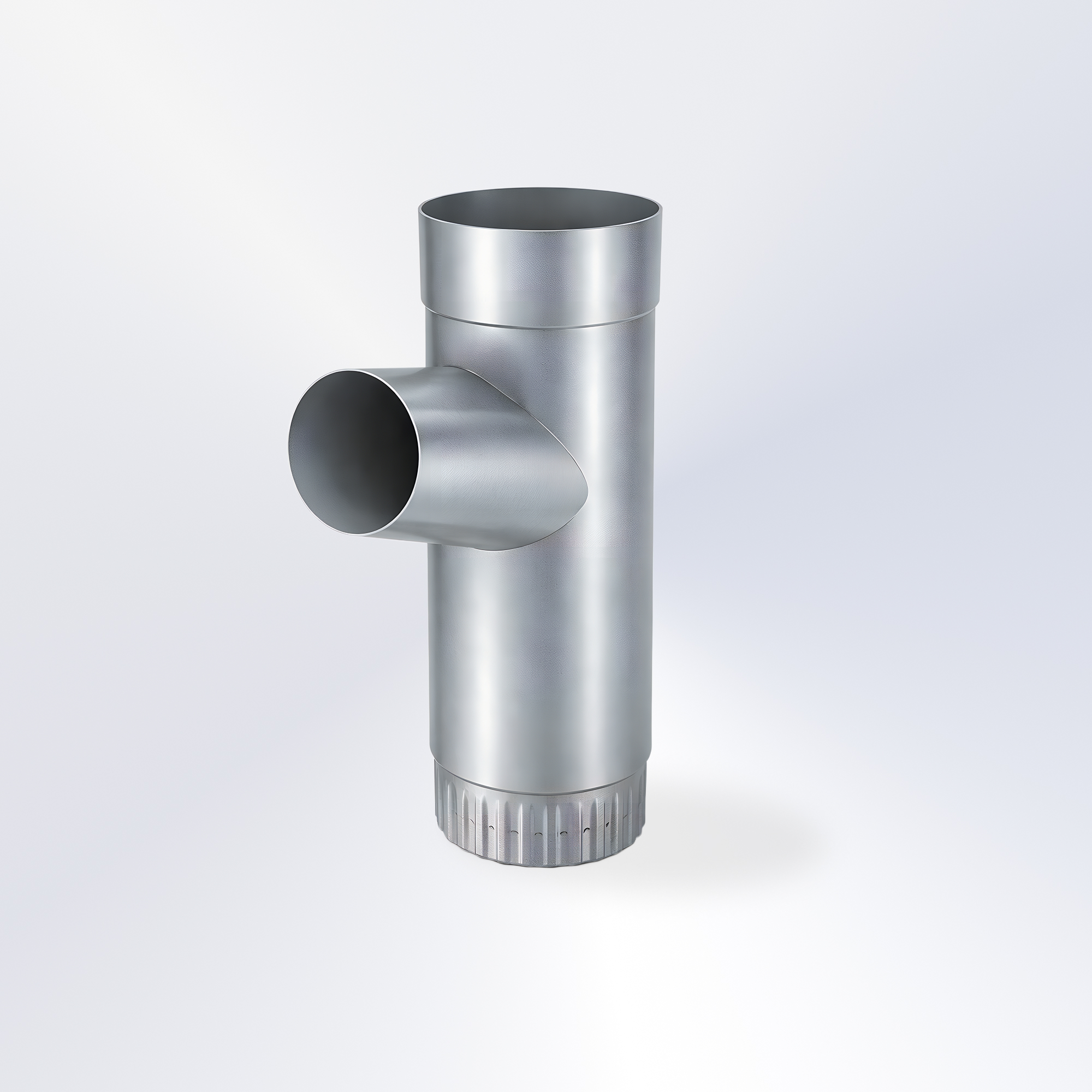 Тройник трубы водостока диаметр 130 мм L=1250мм RAL 9003