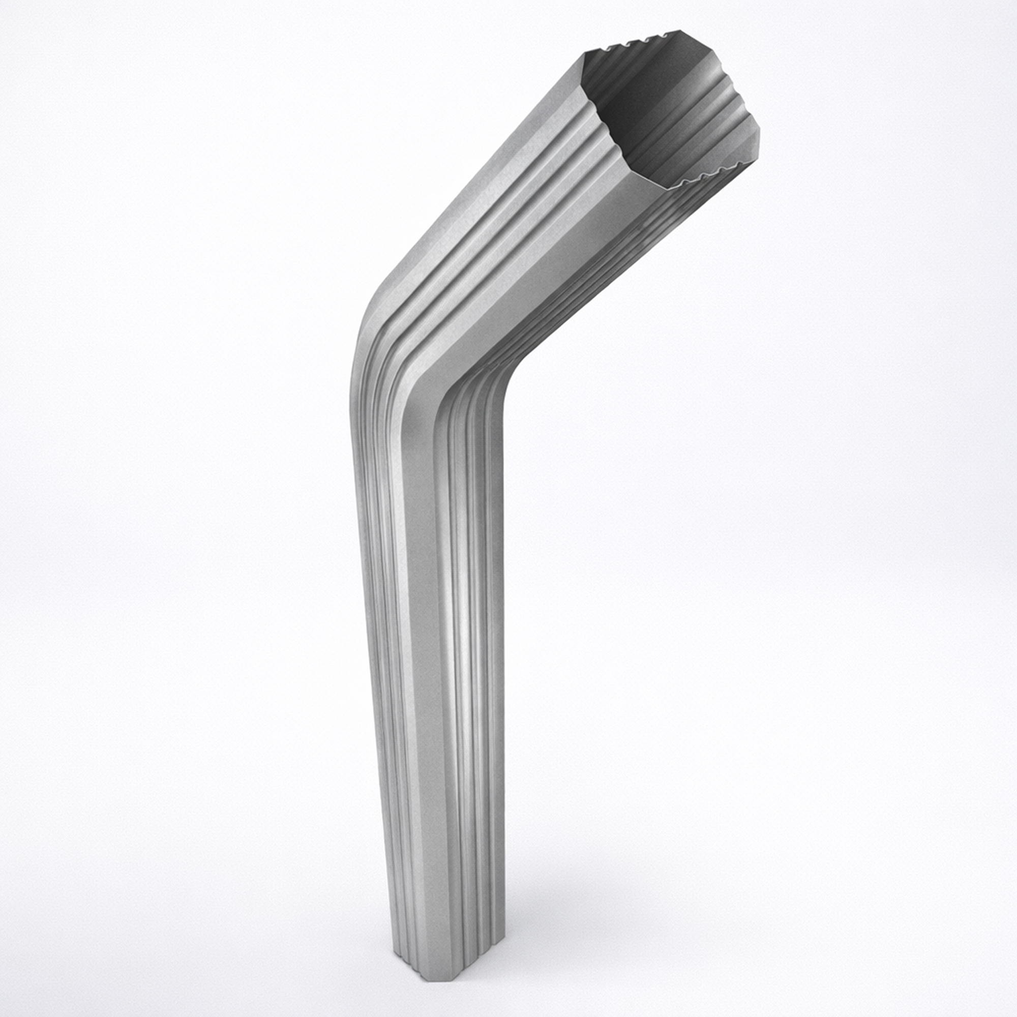 Прямоугольная оцинкованная труба водостока толщ.0,45мм L=3000мм RAL 1014