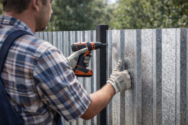 Монтаж забора из профлиста своими руками 