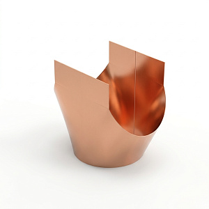 Воронка врезная в желоб 125/90 медная